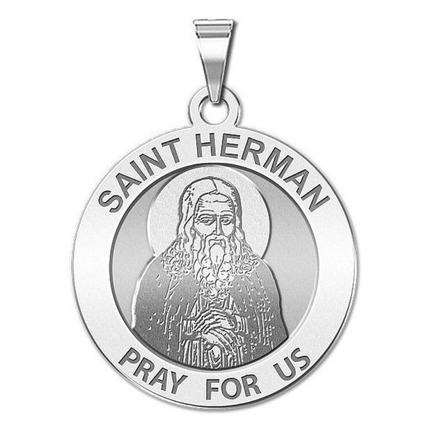 PicturesOnGold.com Blessed Augusto Round Religious Medal 14K Yellow or White Gold or Sterling Silver PicturesOnGold.com Blessed Augusto Round Religious Medal 14K Yellow or White Gold or Sterling Silver